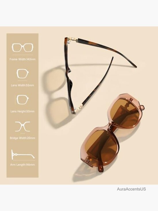 Oversized Polarized Square Frame UV Protection Sunglasses main image 4
